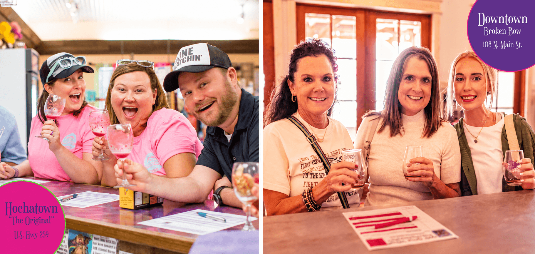 Taste great wines at one of our two locations.